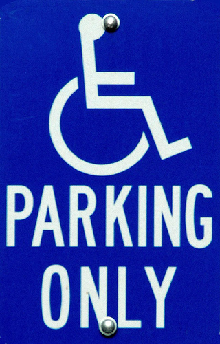 Handicap parking sign