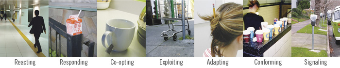 the six categories of thoughtless acts, with representative examples.